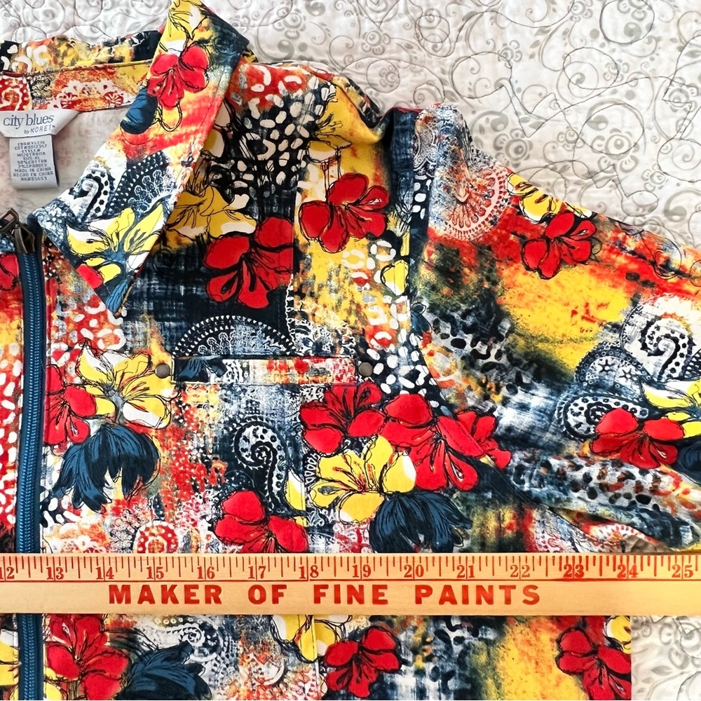 City Blues Colorful Wild Floral Jacket View 6